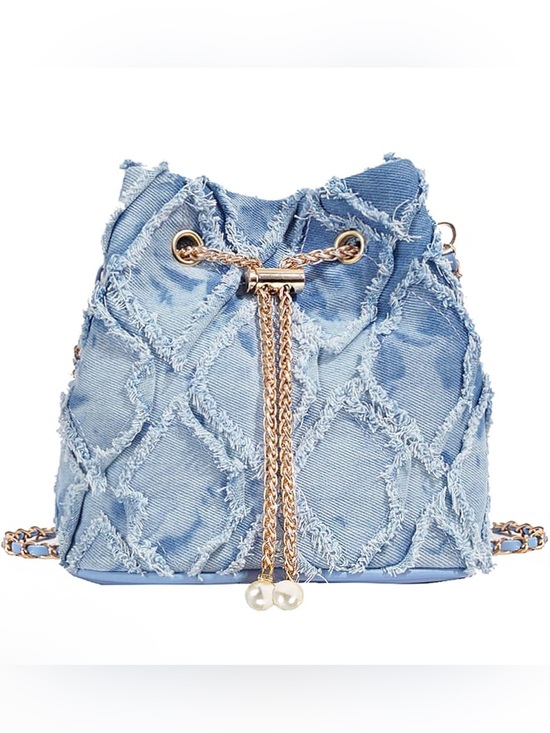 Handbags - NWT Denim Bucket Crossbody Bag
